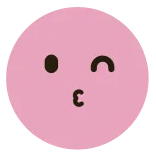 😘 hôn, nháy mắt, hồng, dễ thương, biểu tượng cảm xúc, mặt telegram sticker