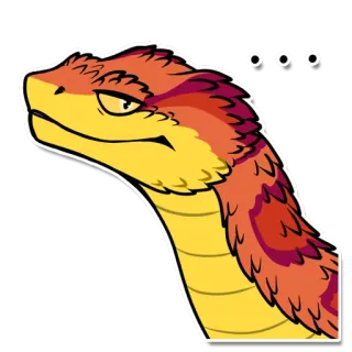 😑 serpiente, reptil, animal, dibujo animado whatsapp sticker