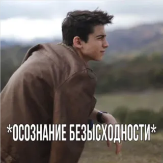 🙂 *ОСОЗНАНИЕ БЕЗЫСХОДНОСТИ* consapevolezza, disperazione, senza speranza, russo, tristezza, contemplativo whatsapp sticker