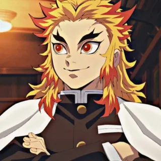 😄 Kyojuro Rengoku Demon Slayer Anime, Demon Slayer, Rengoku, Kyojuro, Hashira das Chamas telegram sticker