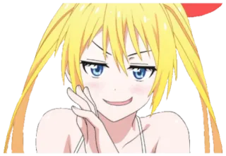 Chitoge (Nisekoi) @STIKERFORALL whatsapp stickers