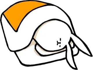 💤 animale, coniglio, carino, cartone animato telegram sticker