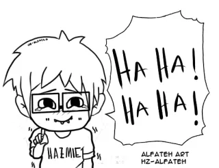 😂 HA HA! HA HA! Desenho animado, Risada, Engraçado, Chibi, Feliz, HAHA telegram sticker