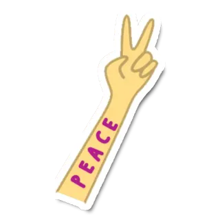✌ PEACE paix, main, signe paix, geste whatsapp sticker