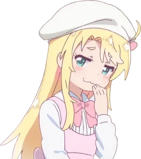 😏 Anime, Gadis, Kartun, Lucu, Pirang, Baret telegram sticker