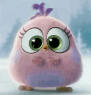 🙃 птица, мультик, милый, животное, розовый, персонаж telegram sticker