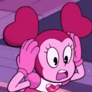 😟 Spinel Steven Universe cartoon, animated, pink, character, Spinel whatsapp sticker