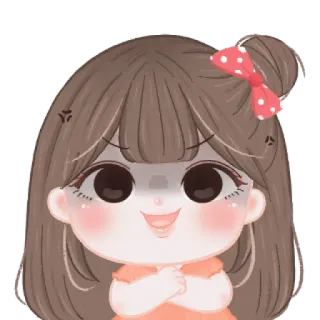 🍓 卡通, 可爱, 女孩, 生气, 动画, 数字艺术 telegram sticker