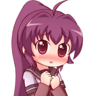 😳 Anime, Manga, Dễ thương, Cô gái, Chibi, Đồng phục học sinh whatsapp sticker