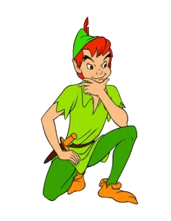 🤔 Peter Pan ปีเตอร์แพน, ดิสนีย์, ตัวการ์ตูน, นิทาน, แฟนตาซี, แอนิเมชั่น telegram sticker