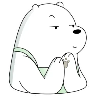 😏 Ice Bear We Bare Bears dibujos animados, oso, oso polar, We Bare Bears, lindo telegram sticker