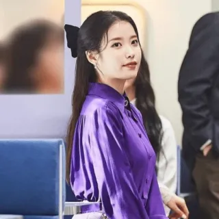 ✨️ IU IU, korean, singer, actress, celebrity, purple telegram sticker