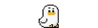 🤨 Pixel art, Pato, Lindo, Animal, Pájaro telegram sticker