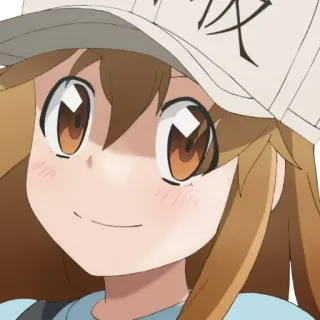 🙂 Platelet Cells at Work! Anime, Mangá, Cells at Work, Plaqueta, Fofo, Desenho animado, Personagem, Kawaii telegram sticker
