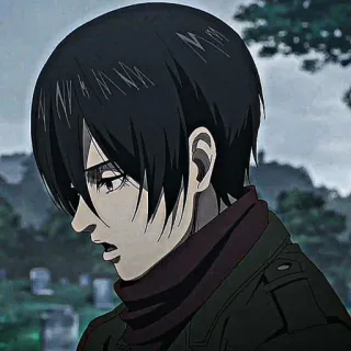 ❕ Mikasa Ackerman Attack on Titan 三笠, 阿克曼, 进击的巨人, 动漫, 日本动漫, 黑发, 动漫人物 telegram sticker