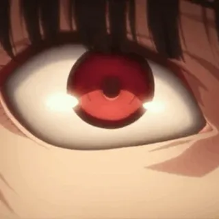 🥀 œil, animé, œil rouge, regard, sombre, personnage whatsapp sticker