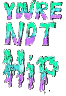 😑 YOU'RE NOT HIM sticker, text, you're not him, meme, colorful telegram sticker