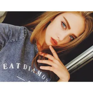 😛 EAT DIAMOND woman, portrait, diamond, fashion, beauty, girl telegram sticker