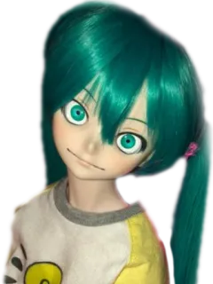 😐 Hatsune Miku Аниме, Манга, Кукла, Вокалоид, Hatsune Miku, Персонаж telegram sticker