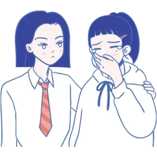 💬 위로, 친구, 슬픔, 응원, 도움, 어깨 telegram sticker