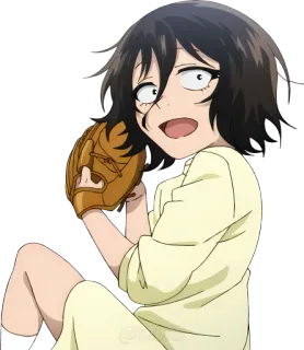 ⚾ Anime, Chica, Béisbol, Guante whatsapp sticker