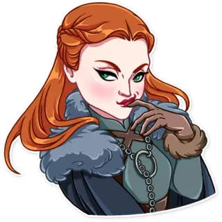 🤔 Sansa Stark Game of Thrones game of thrones, sansa stark, personnage, série tv, sticker, fantaisie, hbo telegram sticker