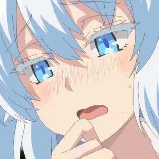 😳 アニメ, 赤面, かわいい, 女の子, 照れ telegram sticker