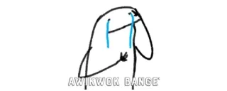 🔰 AWIKWOK BANGE crying, meme, sad, florkofcows telegram sticker