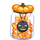 ❤️ halloween, caramelle mais, caramella, zucca, barattolo, dolce, dolcetto telegram sticker