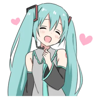 🥰 Hatsune Miku Anime, Vocaloid, Süß, Kawaii telegram sticker