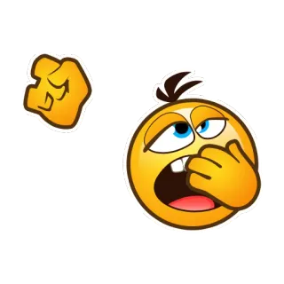 😴 emoji, punch, hit, attack, cartoon, sticker telegram sticker