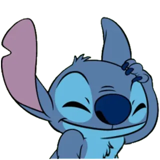 😊 Stitch Lilo & Stitch Cartoon, Alien, Blau, Süß, Disney telegram sticker