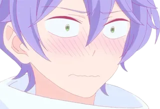 😳 Anime, Arrossire, Imbarazzato, Personaggio, Faccia whatsapp sticker