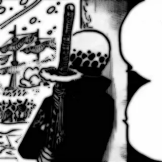 🗯 Trafalgar Law One Piece one piece, trafalgar law, manga, anime, kiếm, shonen telegram sticker