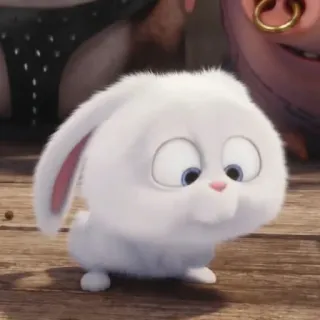 🐰 Snowball The Secret Life of Pets Hase, Kaninchen, süß, Haustier, Tier, weiß whatsapp sticker