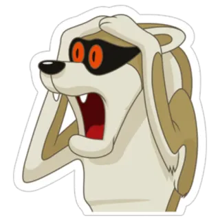 😱 собака, мультфильм, в стрессе, обеспокоен, испуганный, паника telegram sticker