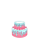 🎂 เค้ก, ของหวาน, หวาน, สองชั้น, ชมพู, ฟ้า, ขนมอบ, งานฉลอง telegram sticker