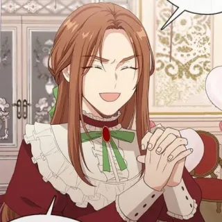 👗 mujer, sonrisa, risa, dibujo animado, feliz, retrato telegram sticker