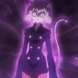 ⚜ Neferpitou Hunter x Hunter animé, chat, méchant, nen, fourmi chimère telegram sticker