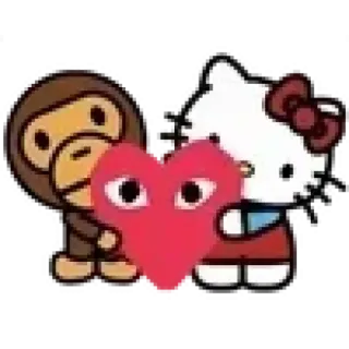 🌟 Hello Kitty Hello Kitty, BAPE, Cartoon, Niedlich, Sticker telegram sticker