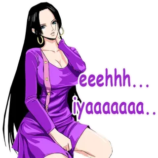 ☺️ Boa Hancock One Piece eeehhh... iyaaaaaaa... Anime, Mulher, Bonita, Princesa, Pirata, Sexy whatsapp sticker