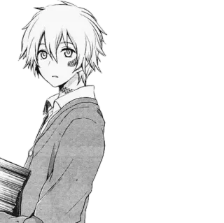 😐 Anime cowok, Manga, Seragam sekolah, Perban, Buku, Karakter, Anime telegram sticker