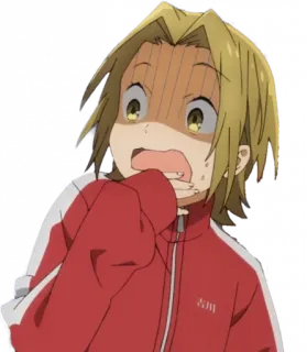 😱 Anime, chocado, preocupado, envergonhado, Desenho animado, fofo telegram sticker