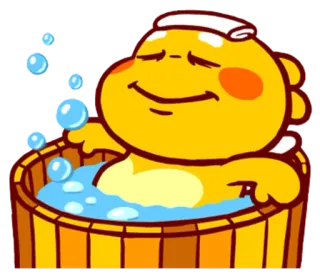 🌝 Мультфильм, Пузырь, Ванна, Динозавр, Милый, Расслабляющий, Животное whatsapp sticker