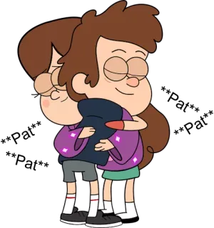 😘 Mabel Pines Gravity Falls dessin animé, câlin, amitié, Mabel, Gravity Falls telegram sticker