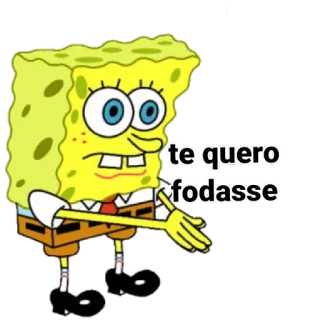 😊 Spongebob te quero fodasse spongebob, cartoon, meme, funny telegram sticker