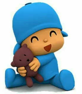 💙 Pocoyo Покойо, Мультфильм, Ребенок, Плюшевый мишка, Синий telegram sticker