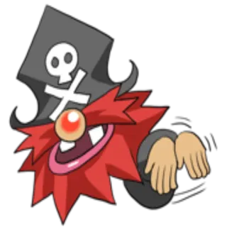 ☺️ kartun, bajak laut, topi, tengkorak, badut, monster whatsapp sticker