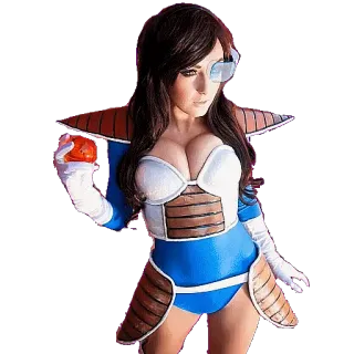 😒 Cosplay, Armure, Femme, Anime, Dragon Ball telegram sticker
