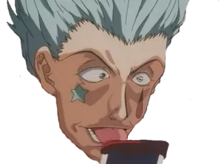 🍫 Hisoka Hunter x Hunter anime, villain, magician, creepy, psychotic telegram sticker